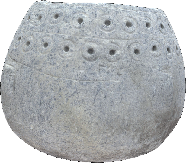 Soft stone or steatite vessel