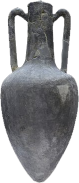 Rare black-glazed Rhodian amphora