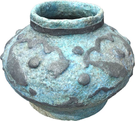 Historic Blue Glazed Pottery