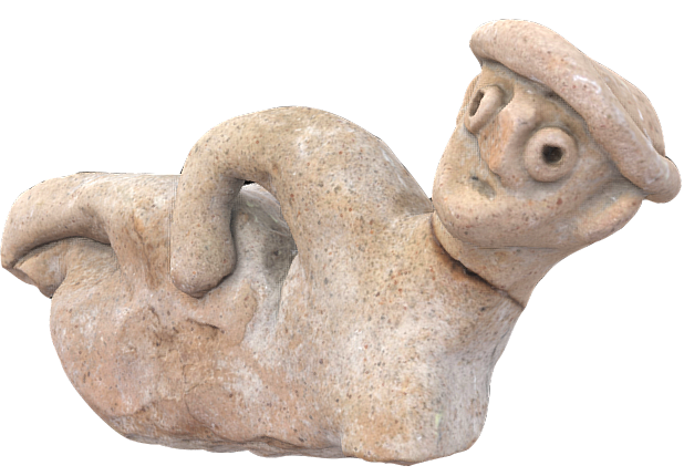 Pre-Islamic male figurine wearing turban