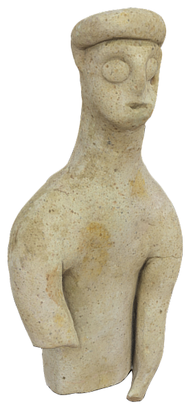 Pre-Islamic male figurine wearing turban