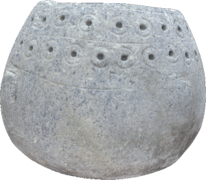 Soft stone or steatite vessel
