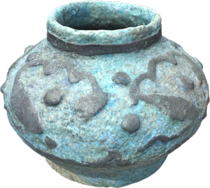 Historic Blue Glazed Pottery